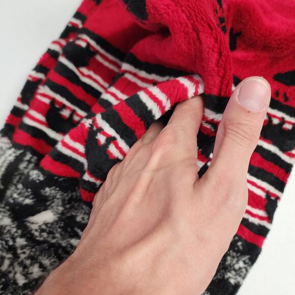 Vtg Art Unlimited Soft Sherpa Alaska Jacket Sweater Mens Sz Medium Zip Bear - Picture 6 of 7